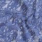 Preview: Netz-Spitze mit Baumwolle Ornamente warmes blau